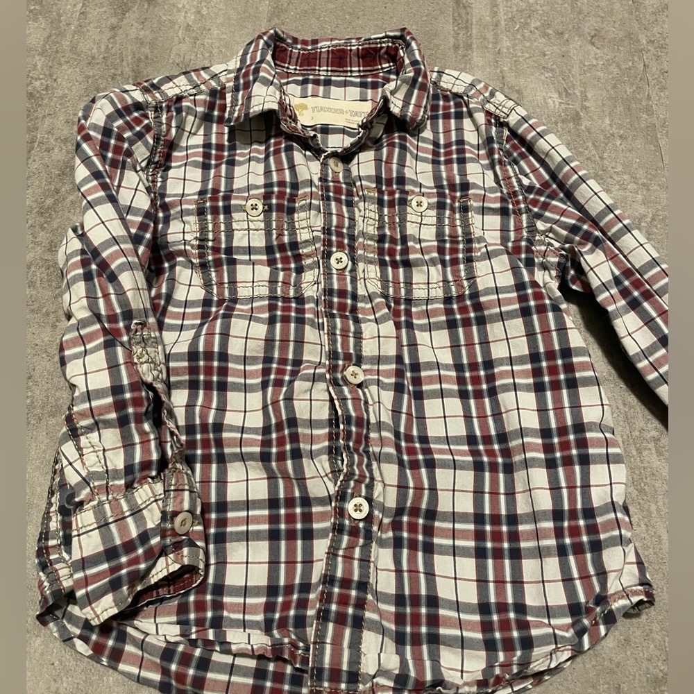 Tucker + Tate Plaid Button Down Shirt | SIZE 3T